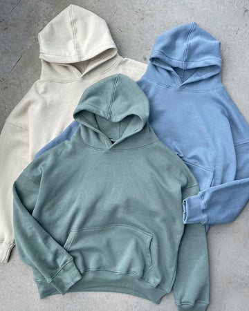 Drop Shoulder Hoodie - Sage Green