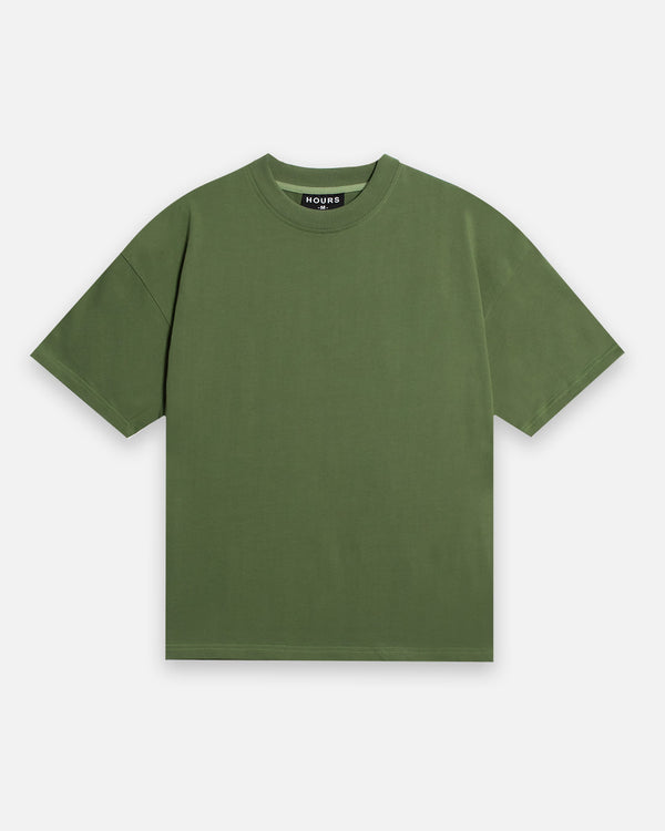 Drop Shoulder T-Shirt - Vineyard Green