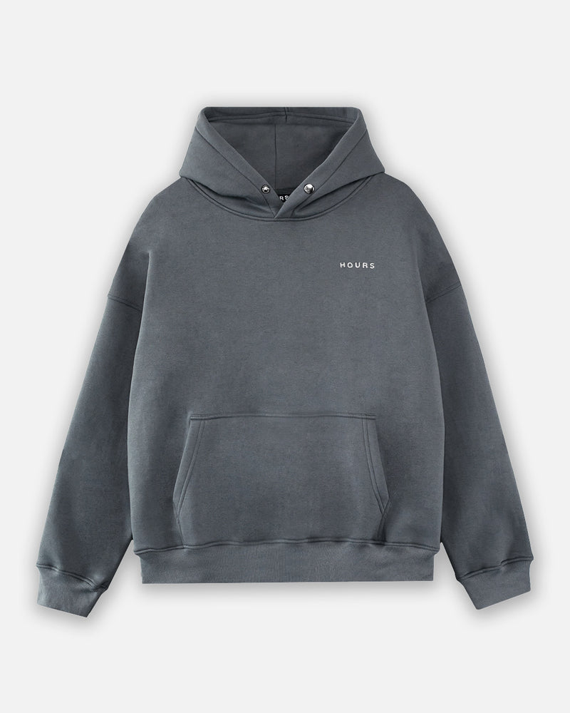 Signature Snap Hoodie - Charcoal